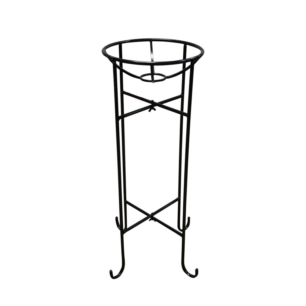 Photos - Garden & Outdoor Decoration 24" Metal Gazing Globe Stand - Alpine Corporation: Pedestal Display for Outdoor Decor, Black Finish