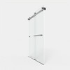 Cesicia 55-59x72 inches Matte Black Double Sliding Shower Door - 3 of 4