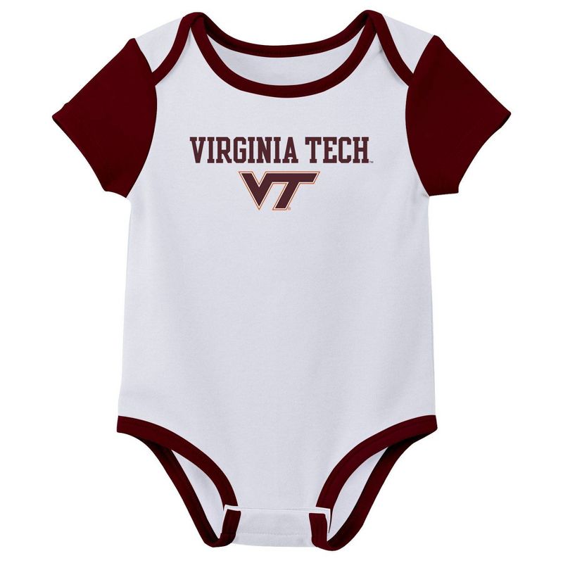 NCAA Virginia Tech Hokies Infant 3pk Bodysuit, 2 of 5
