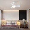 BestParts 28" Integrated LED Ceiling Fan - White ABS Blades, 6-Speed DC Motor - 3 of 4