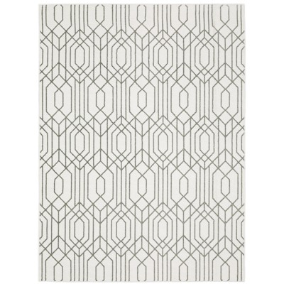 Oriental Weavers Montecito 4158W White/ Grey Indoor Area Rug - 3'3" x 5'
