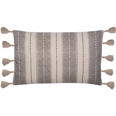 Samerin Pillow - Grey/White - 12" X 20" - Safavieh