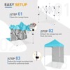 EAGLE PEAK 5x5ft Easy Setup Pop Up Canopy Tent with One Wall - 2 of 4