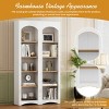 Farmhouse 5 Tier Bookshelves Set of 2,Storage Cabinet with Adjustable Shelves,72"H Kitchen Pantry Cabinet for Living Room,Bathroom-Tanpinhause - 4 of 4