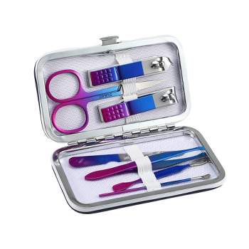 Unique Bargains Stainless Steel Manicure Tool Grooming Clippers Kit Multicolor 7 in 1 Set