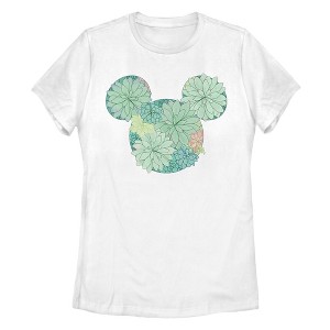 Women's Mickey & Friends Botanical Logo T-Shirt - 1 of 4