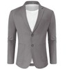 Clearlove Men's Linen Cotton Blend Two-Button Unstructured Blazer with Patch Pockets Relaxed Fit Sport Coat Business - 4 of 4