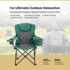 ARROWHEAD OUTDOOR Deluxe Folding Camp Quad Chair w/Headrest, Glass & Cup Holders, Armest 6-can Cooler, Heavy Duty Carry Bag, 550 lbs Weight Capacity - 4 of 4