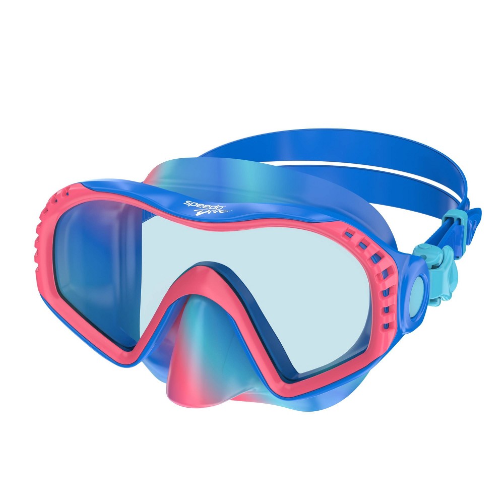 Speedo Junior Wave Watcher Tie Dye Mask - Coral/Blue