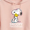 Women's - Peanuts - Snoopy and Woodstock Hugging Cropped Graphic Hoodie - 2 of 4