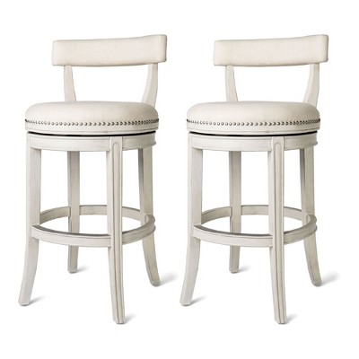 Maven Lane Alexander Rotating Low Back Kitchen Stool, Set of 2