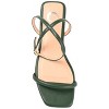 Journee Collection Womens Veena Ankle Strap Low Block Heel Sandals Olive 7.5 - 4 of 4