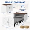 Docred Murphy Cabinet Bed Folding Bed Roll Away Beds with Mattresses Daybed Trundle Apartment Study Room Office Nap Space-Saving Bed for Adult Guest - 3 of 4