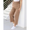Maternity Pants Women's Smocked High Waisted Comfy Wide Leg Long Pants Pregnancy Casual Loose Yoga Lounge Sweatpants - 4 of 4