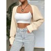 Women’s Bolero Shrug Cardigan Knitted Open Front Long Sleeve Cropped Tops Casual Fashion Cardigans - 4 of 4