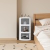 YIYIBYUS Narrow Nightstand Round End Table with Storage - 2 of 4