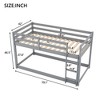 Kumasinova Twin-Over-Twin Low Bunk Bed with Convertible Slide & Ladder, Sturdy Wooden Bed Frame with Safety Bar, Kids' Bunk Bed/Gaming Beds - 2 of 4