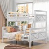 Twin over Full Bunk Bed with ladder and Safety Guardrail-ModernLuxe - 2 of 4