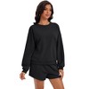 ATHLECHIC Women's Outfits Batwing Sleeve Oversized Sweatsuit Casual Fall Tracksuit Short 2 Pieces Sets - 4 of 4