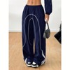 Clotth Womens Wide Leg Cargo Pants Y2k Baggy Parachute Sweatpants Casual Streetwear Loose Rave Pants High Street  Design Trousers - 4 of 4