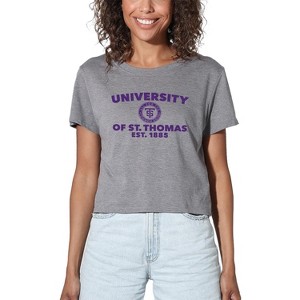 Women's University Of St Thomas Circle Logo Crop Top T-Shirt - 1 of 4