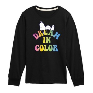 Boys' - Peanuts - Dream In Color Long Sleeve Graphic T-Shirt - 1 of 4