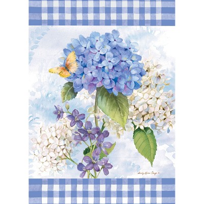 Blue Hydrangea Garden Waffle Flag