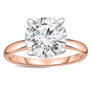 Amore Solitaire Engagement Ring for Women Moissanite Sterling Silver Ginger Lyne Collection - 1 of 4
