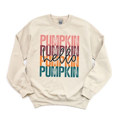 Simply Sage Market Women's Graphic Sweatshirt Hello Pumpkin Stacked