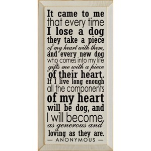 Slickblue Dog Lover Rustic Wall Sign – Pet Memorial Quote Wood Plaque – Thoughtful Home Accent 9x18, Color Options - 1 of 3