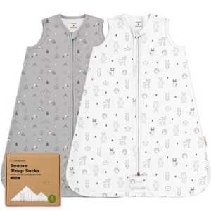 2-Pack Snooze Baby Sleep Sacks, Organic Cotton Wearable Blanket, Soft  Toddler Sleeping Bag, Smooth Zipper - 1 of 4