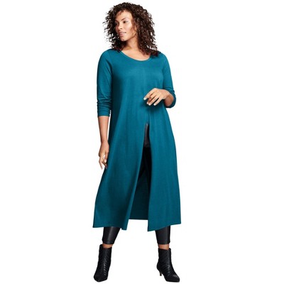 Roaman's Women's Plus Size Front Slit Ultra Femme Tunic