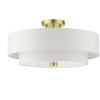 Livex Lighting Claremont 4 - Light Semi-Flush Mount in  Satin Brass - 2 of 2