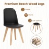 Tangkula Modern Dining Chairs Set of 2 Armless Kitchen Chairs 330 LBS Load Capacity - 3 of 4