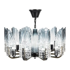 YIYIBYUS 10-Lights Modern Chandelier with Glass Lampshade - 1 of 4