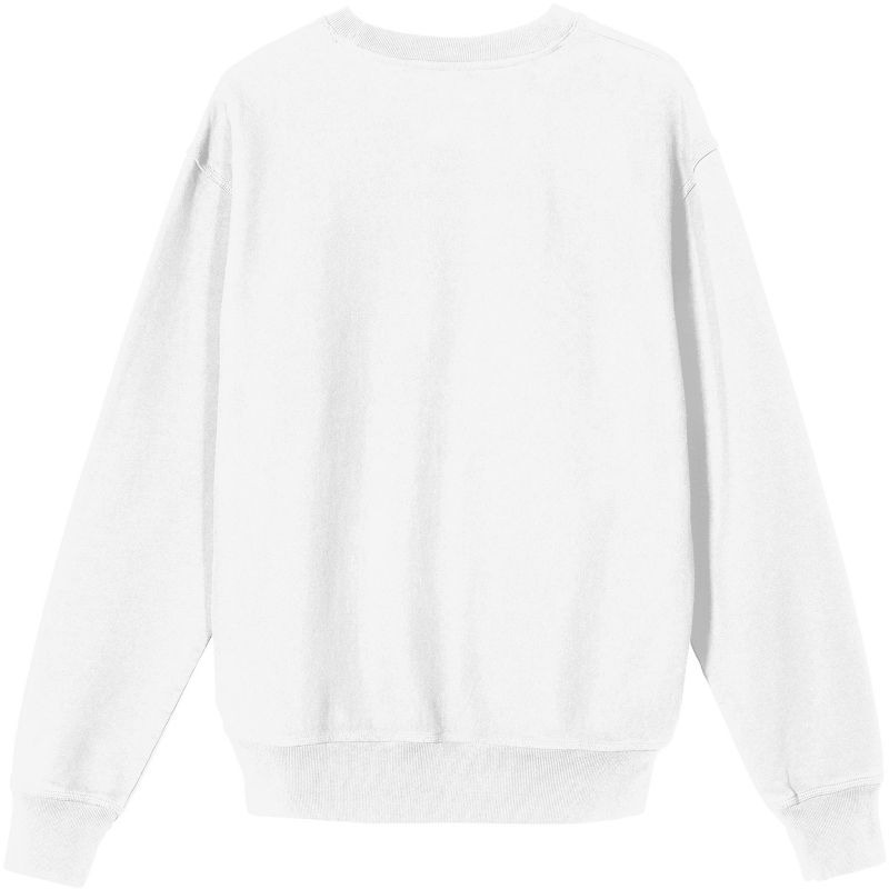 Sesame Street Rosita Standing Pose Crew Neck Long Sleeve White Adult Sweatshirt, 3 of 4