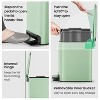 LunaLulinlk Green 1.6 Gallon Small Bathroom Trash Can, Stainless Steel Trash Can with Lid - 2 of 4