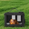 LEDREM 48-Inch Soft Dog Crate, Collapsible Portable for Indoor Outdoor Use - Secure Kennel with Zippers for Home, Car, Travel Camping, Black - 4 of 4