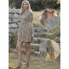 INSPIRE CHIC Women's Leopard Print Summer Crew Neck Short Sleeve Casual A-Line Mini Dresses - 2 of 4