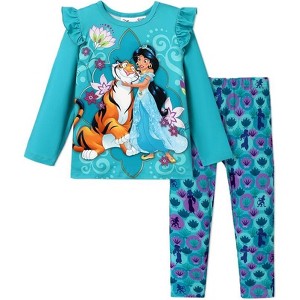 PATPAT Disney Princess Toddler Girl Outfit Long Sleeve Shirt and Leggings 2PCS Girls Clothing Sets Fall Pullover Dailywear - 1 of 4