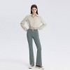Women's Long Sleeve Cropped Button-Down Shirt - Wild Fable™ Gray/Honey Yellow Floral - 2 of 4