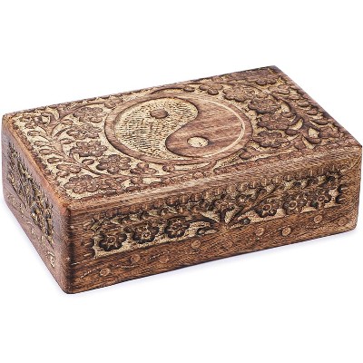 Hand Carved Wooden Keepsake Box, Elegant Vintage Memory Storage Box for Jewelry and Valuables, Gift for All Occasions