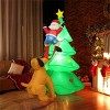 79" Inflatable Christmas Tree - Santa & Puppy Design, Built-in LEDs, Waterproof Polyester, Quick Inflation - 3 of 4