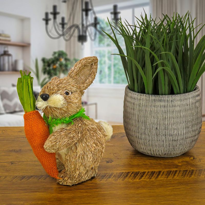 National Tree Company 12" Bunny with Carrot Table Decoration, Easter Collection, 2 of 4