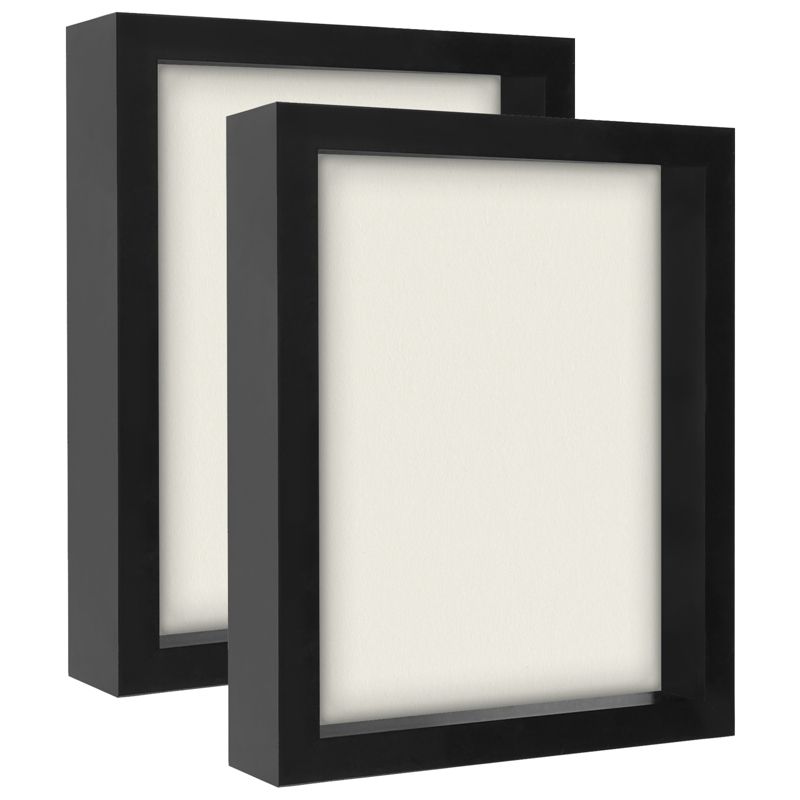 Americanflat Shadow Box Frame with tempered shatter-resistant glass - Available in a variety of sizes and styles, 2 of 8