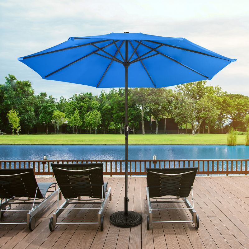 Nature Spring 9-ft Easy Crank Patio Umbrella with Vented Canopy for Deck, Balcony, Backyard, or Pool, 5 of 6