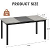 63" Wooden Dining Table for 4-6, Rectangular Kitchen Table with Black Metal Legs, Waterproof & Scratch-Resistant Surface, Industrial Style - 2 of 4