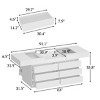 Famapy 12-Drawer Storage Island Tempered Glass Top Island Display Cabinet Dresser - 3 of 4