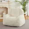 Big Lazy Sofa,Bean Bag Chair, Faux Fur Stuffed Bean Bag Couch with Filler, Bean Bag Chair for Adults, Big Lazy Sofa Floor Sofa with Handle - 2 of 4
