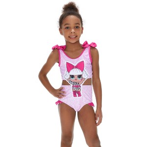 PATPAT L.O.L. Surprise! Toddler Kids Girl's One Piece Swimsuit Cute Ruffle Summer Beach Bathing Suits 3-8 Years - 1 of 4